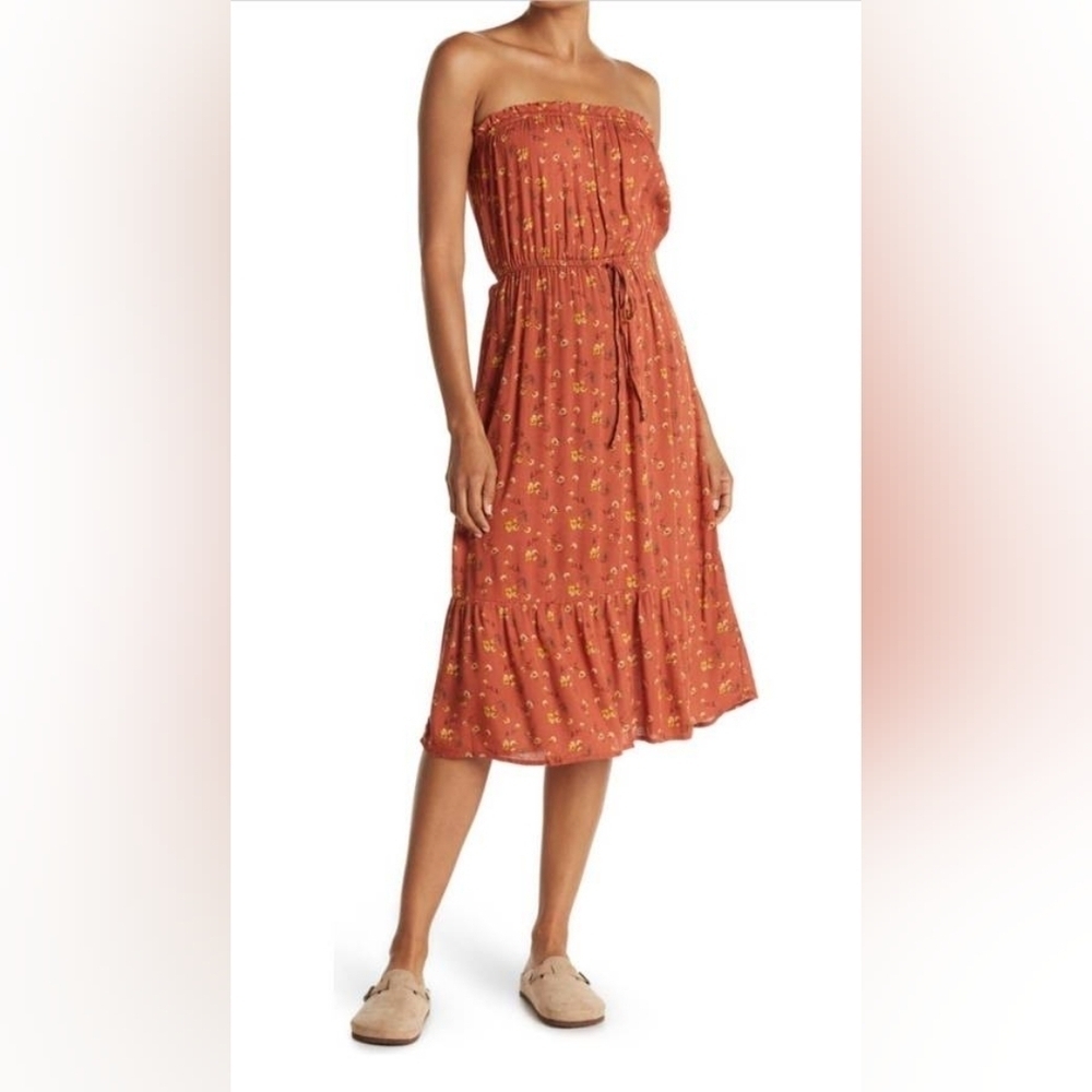 Dual Nature Strapless Midi Dress